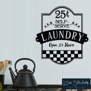Self Serve Kitchen Open 24 Hours Kitchen Vinyl Wall Decal Sticker Lettering