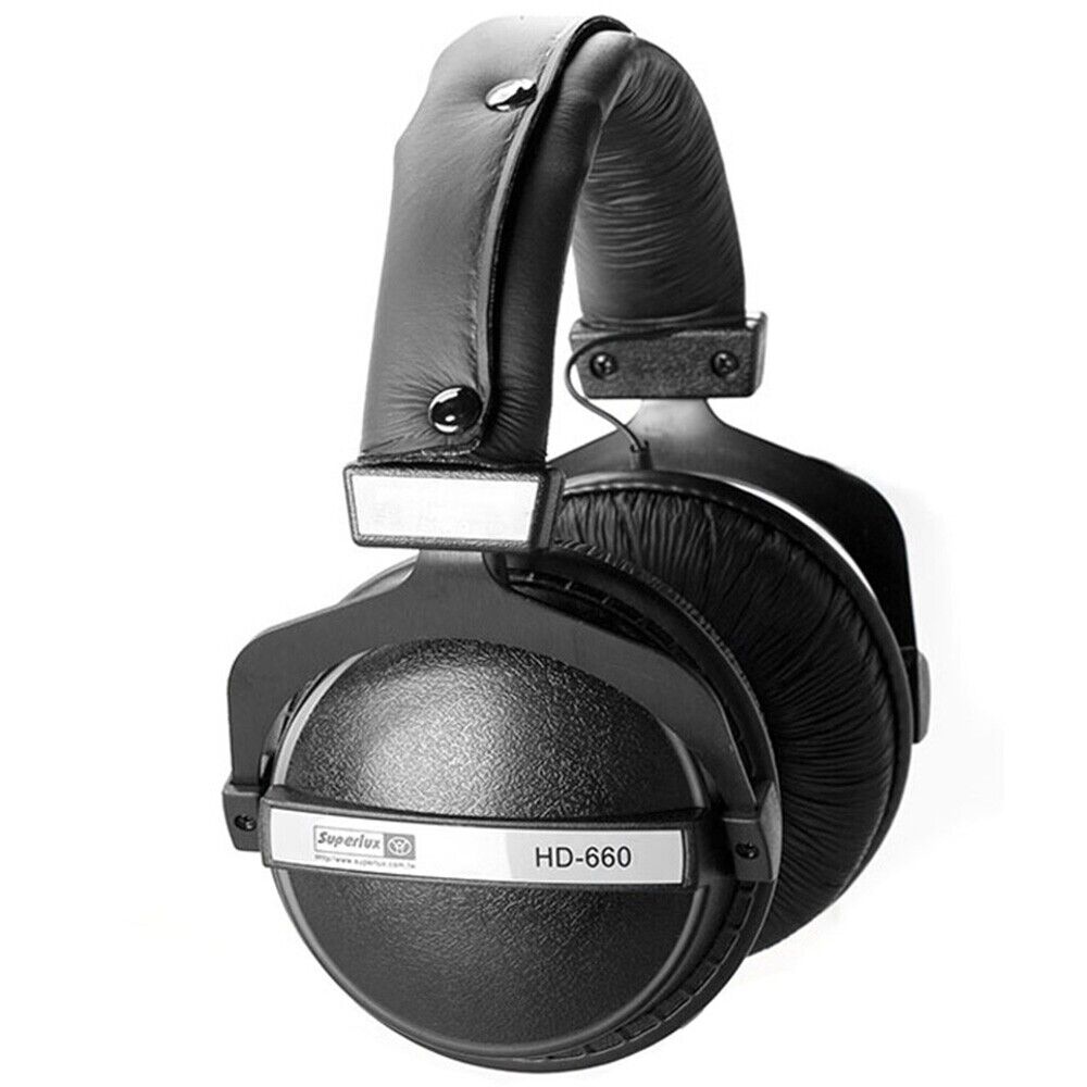 Superlux HD660 Studio Headphones Over Ear Stereo Pro Closed Back HiFi Earphones 