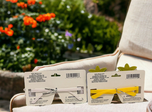 Novelty Pineapple Daisy Eyeglasses Funny Party Oversize Yellow White 2 Pair - Picture 8 of 8