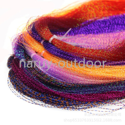 10 Packungen Angeln Binden Crystal Twisted Flashabou holografisches Lametta F...