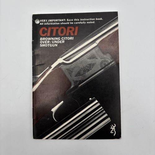 Original Browning Citori Over/Under Shotgun Owner's Manual NOS