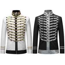 Men's Suit Jacket Blazer Party Prom Showman Costume Coat Tops Cosplay Casual