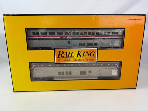 MTH O Scale Railking Amtrak 4-CAR SUPERLINER SET 30-6500