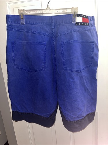 Vintage TOMMY JEANS zweifarbige Denim-Shorts Gr. 38