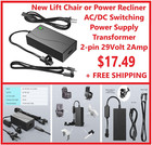 29V 2.0A Transformer Recliner Lift Chair Model No: 2902 A Power Adapter Supply