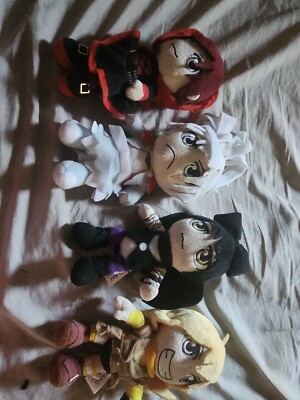 RWBY Plush Set Batch 02/01 Oct 2014 Rooster Teeth Ruby, Weiss, Blake & Yang