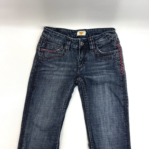 Antik Denim Gallery Exclusive Design Washed Blue Western Denim Jeans Kids Size 8 - Picture 5 of 15