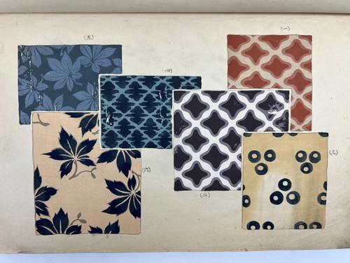 Japanese Woodblock Print Book “Kodai-moyo” Pattern Design Textile Vintage - Picture 12 of 24