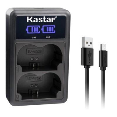 LED2 Charger & 3 battery for Fujifilm NP-W235 GFX 100S GFX 50S II