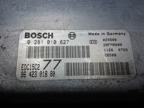 peugeot citroen bosch ecu immobiliser removed immo off 0281010627 9642301880 77 - Picture 2 of 2