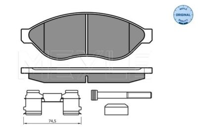 MEYLE 025 244 6819/W1 Bremsbelagsatz, Scheibenbremse für CITROËN