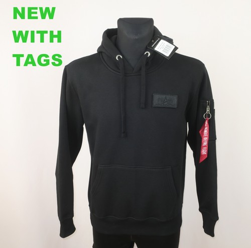 ALPHA INDUSTRIES HOMBRE JUMPER SUDADERA CON CAPUCHA RAYAS ROJAS SUDADERA CON CAPUCHA talla S - Imagen 1 de 13