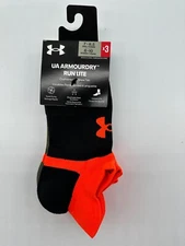 NEW 3 PACK UNDER ARMOUR UA ARMOURDRY RUN LITE CUSHIONED NO SHOW TAB SOCKS