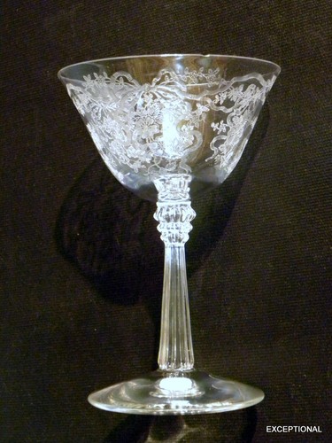 4 WONDERFULL CHAMPAGNE / TALL SHERBET ~ FOSTORIA Crystal, ROMANCE Pattern - Picture 5 of 12
