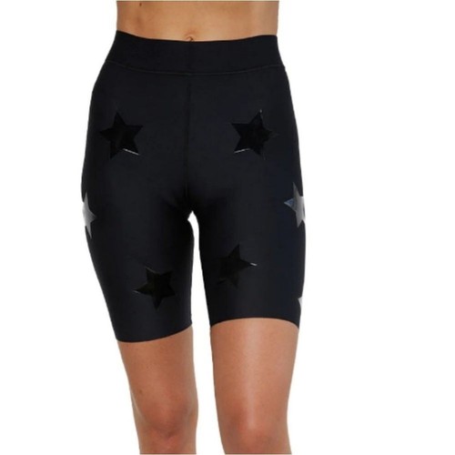 Ultracor Pantaloncini Donna Aero Lux Knockout Biker Taglia XS Nero Patent Nero Stelle - Foto 4 di 9