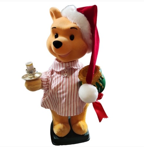 Vintage 90er Telco Disney Winnie Puuh animiertes elektrisches Weihnachtskerzenlicht - Bild 1 von 6