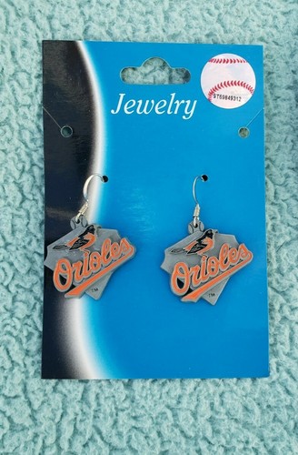 MLB Baltimore Orioles Necklace/Earring Set BASEBALL bird jewelry AMINCO - Picture 3 of 3