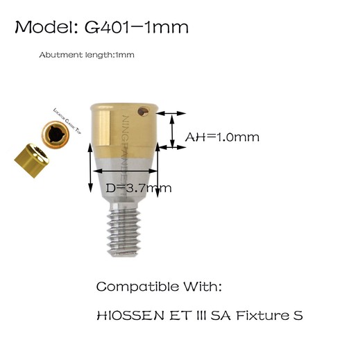 Localizador de implantes Hiossen mini/pilar estándar GH = 1-7,0 mm herramienta de accionamiento tapas macho - Imagen 122 de 258