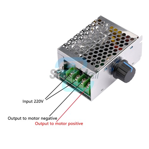 AC220V to DC10-210V 20A PWM Brush Motor Speed Controller Governor Volt Regulator - Bild 12 von 19