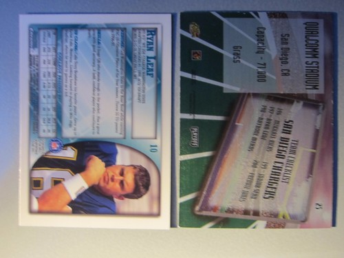 LOT OF (2) 1998 Bowman Chrome Absolute Checklists #10 #25 Ryan Leaf RC - Picture 2 of 2