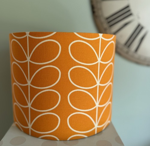 Orla Kiely Retro Orange Papaya Linear Stem Fabric Lamp Shade Lampshade - Picture 5 of 9