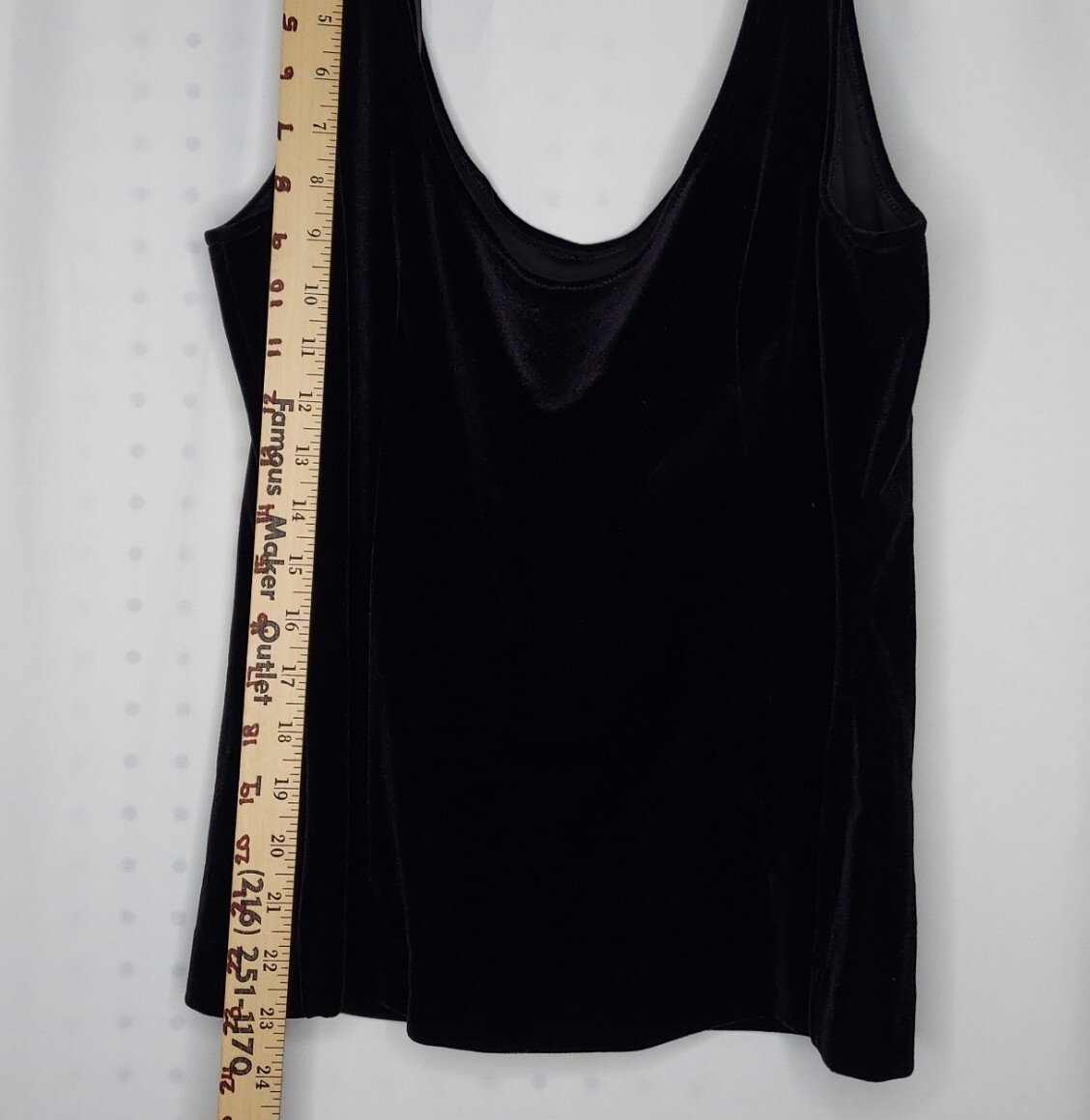 Alex Evenings Tank Top Women Large Black Velvet S… - image 4