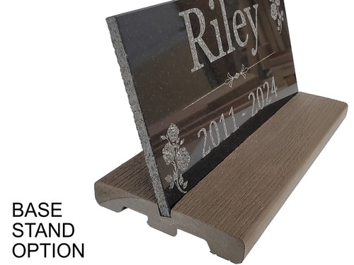 Pet Memorial Granite Stone Engraved Grave Marker Headstone Garden 6x6 Plaque D4 - Picture 8 of 9