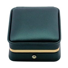 PU Leather Velvet Interior Necklace Blackish Green Jewelry Gift Pendant Box