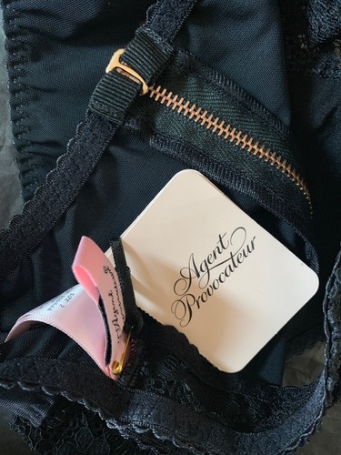 Agent Provocateur Sally Slip Gold Reißverschluss Schwarz Größe 2 - Bild 3 von 3