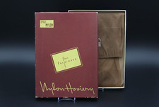 1950s FULL FASHIONED Nylon Hosiery Size 9 1/2 Glace Mocha Stockings New in Box