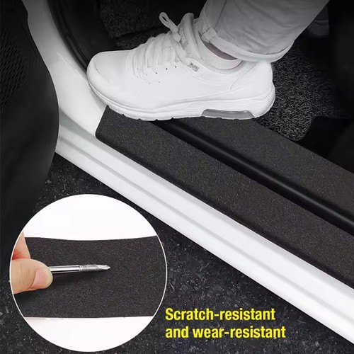 Car Door Sill Scuff Anti-Scratch Bumper Trunk Protector Film Sticker 5cm*5m - Foto 10 di 14