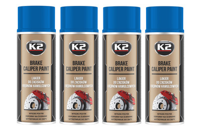 4 x Bremssattellack BLAU hitzebeständig bis 260°C BRAKE CALIPER PAINT - 400ml
