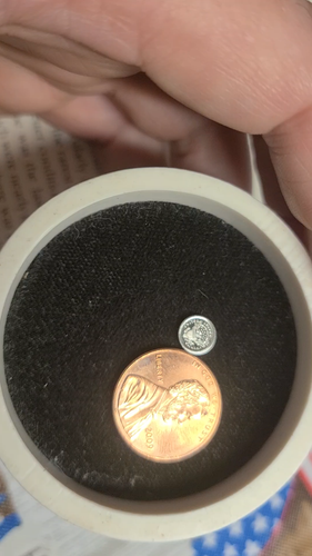 MONETA MINIATURA 1800 MEZZA MONETA BUSTO DRAPPEGGIATO AQUILA ARALDICA A PROVA ARGENTO STERLING - Video 1 di 1