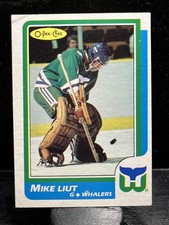 CREASE Mike Liut #133 1986-87 Topps Hartford Whalers