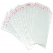 200 pcs 5 x 7 inches clear resealable cellophane bags self adhesiv