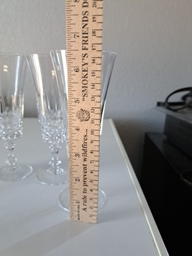 4 Exquisite Tuilleries Villandry Wine Glasses By Cristal D'Arques Durand Crystal - Picture 4 of 5