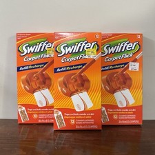 NEW SWIFFER Carpet Flick Refill 3 Boxes Of 12 Cleaning Cartridges Sealed