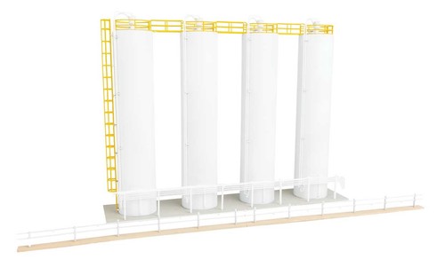 Walthers Cornerstone 933-4145 Kunststoff Pelletanlage HO Scale Bausatz - Bild 4 von 4