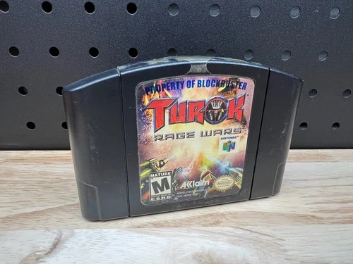 Turok Rage Wars (Nintendo 64, 1999) N64 Authentic N64 Game Cartridge CLEANED