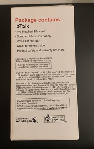 Kazuna Etalk F119 Cell Phone Gray - Picture 4 of 6