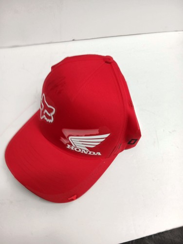 Fox Racing x Honda FlexFit Hat (Flame Red) Classic Stretch Cap Signed - Picture 8 of 8