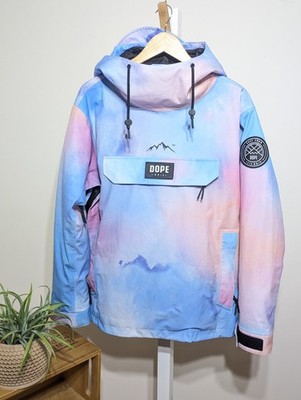 Dope Snow Blizzard W Snowboard Jacket Dawn Pastel Blue Pink Womens M Anorak