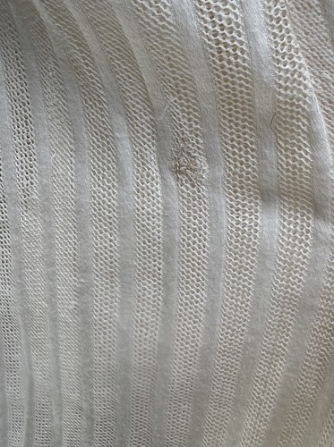 ANTIQUE EDWARDIAN CREAM COTTON STRIPE / NET 2 PIECE DRESS W/ LACE - Picture 17 of 17