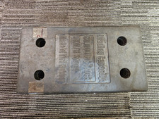 Rectangular Molded 17.5" x 10" 4 Hole Rubber Loading Dock Impact Bumper, Black