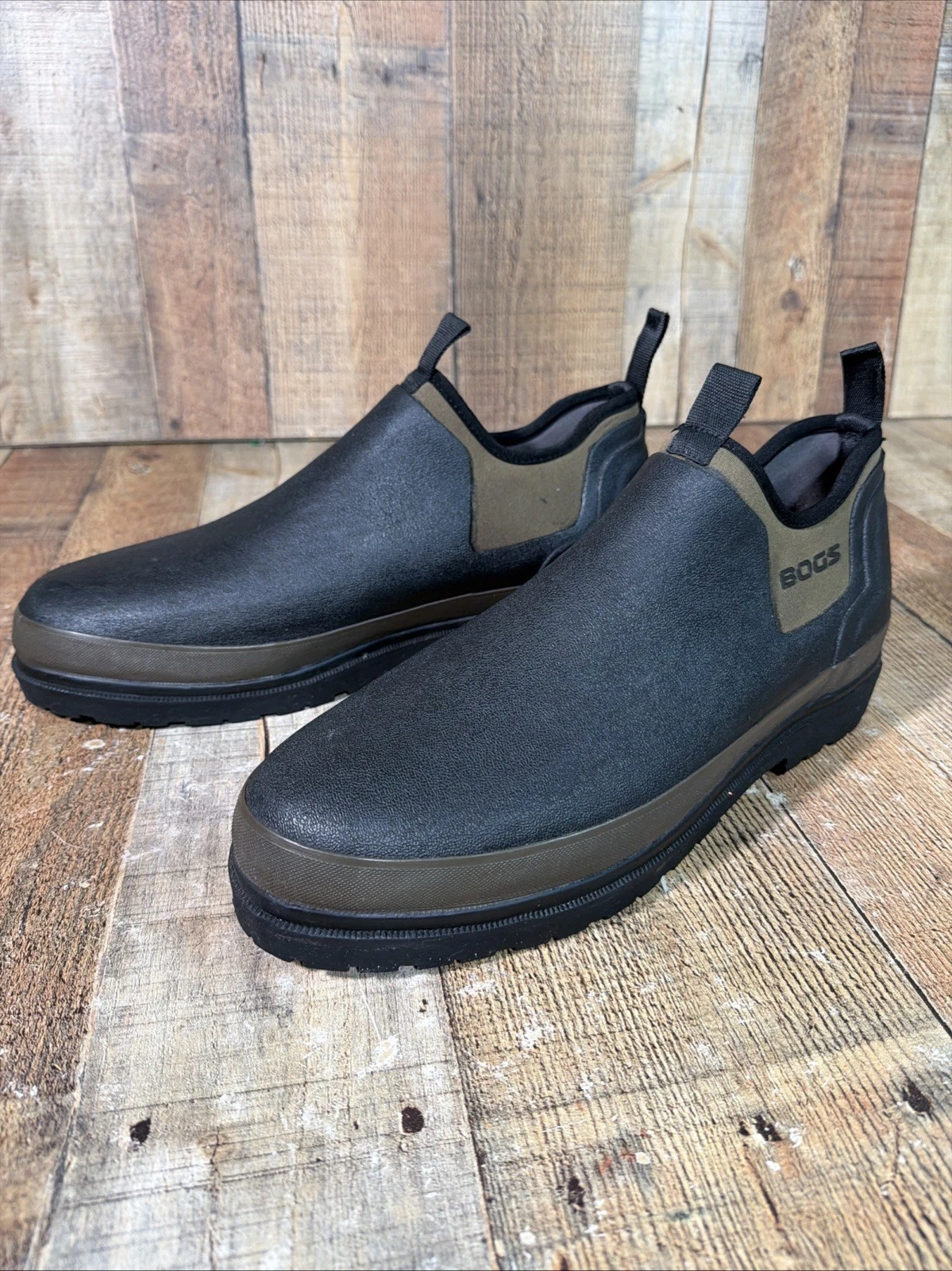 Mens Bogs Tillamook Bay Romeo Black Green Outdoor Waterpoof Rubber Shoes Size 14