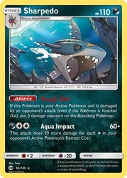Sharpedo 82/149 Holo Rare Sun & Moon Base Set