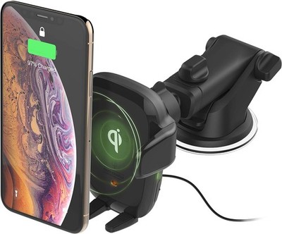 iOttie Auto Sense Qi Wireless Car Charger Auto Clamping Dashboard Phone Mount