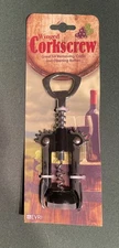 EVRIHOLDER 2 In 1 WINGED SPIRAL CORKSCREW  BOTTLE OPENER -NEW!!