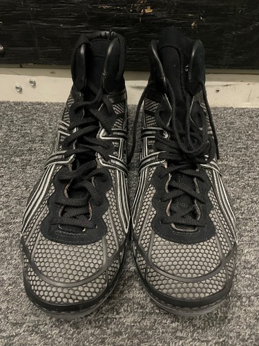 Asics Dan Gable Ultimate 2 Ringerschuhe - Größe 12 - schwarz/grau - Bild 1 von 5