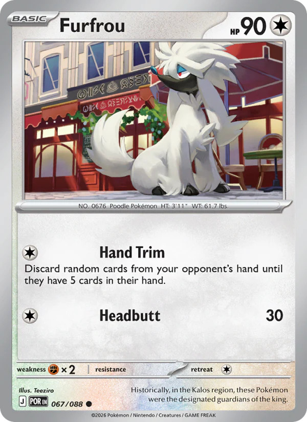 Furfrou 67/88 Common | Perfect Order | Pokemon Card
